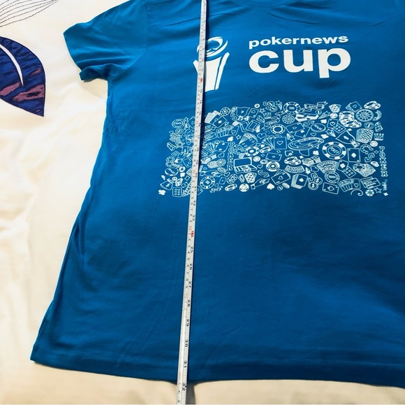 💜3/$30 Unisex 3X Turquoise Poker News Cup T shirt - Picture 6 of 8